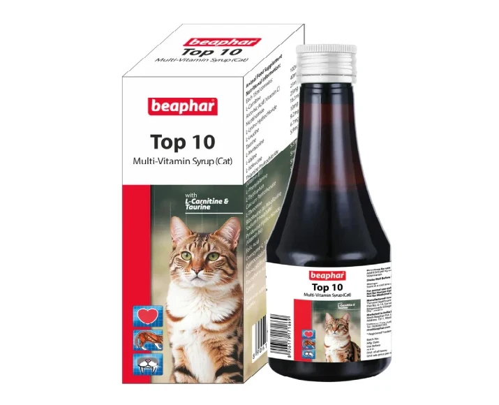 Beaphar TOP 10 Cat Syrup Multi Vitamin, 200 ML at ithinkpets.com (1) (1)