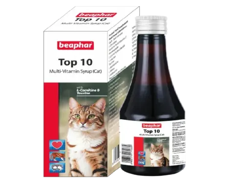 Beaphar TOP 10 Cat Syrup Multi Vitamin, 200 ML at ithinkpets.com (2) (1)