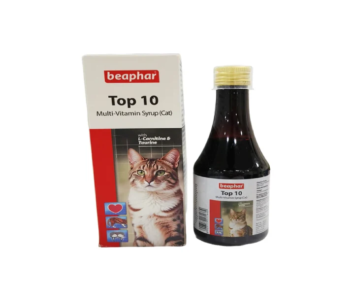 Beaphar TOP 10 Cat Syrup Multi Vitamin, 200 ML at ithinkpets.com (4)