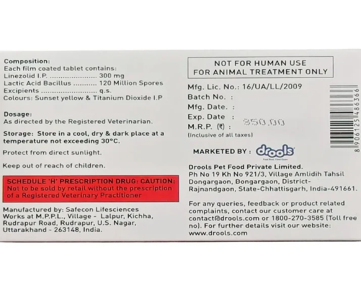 Drools Bacblock L2 Tablets for Dogs & Cats, 20 Tablets at ithinkpets.com (2)