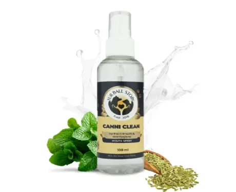 Fur Ball Story Canni Clean Dental Spray For Oral Hygiene in Dogs & Cats, 100 ML at ithinkpets.com (1) (1)