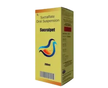 Sihil Sucralpet (Sucralfate) Oral Suspension for Dogs and Cats, 200 ML at ithinkpets.com (1)