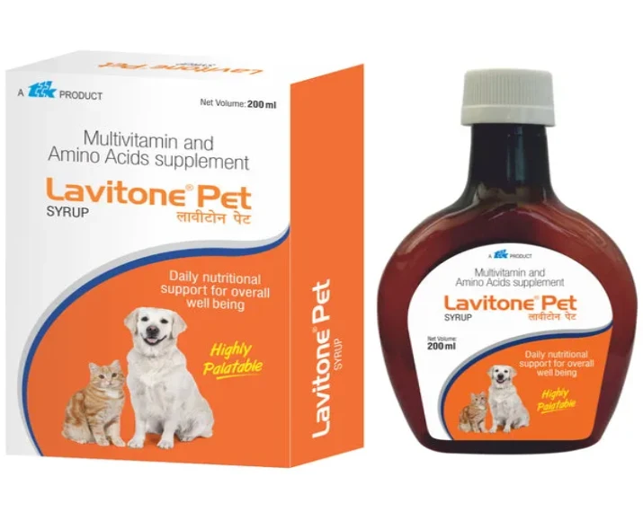 Ttk Lavitone Pet Syrup Multivitamin and Amino Acid Supplement for Dogs and Cats, Birds, 200 ML at ithinkpets.com (2)