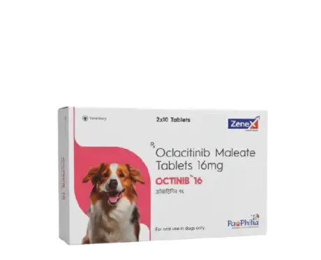Zenex OCTINIB 16 MG Oclacitinib Maleate Tablets, 10 Tablets at ithinkpets.com (1) (1)