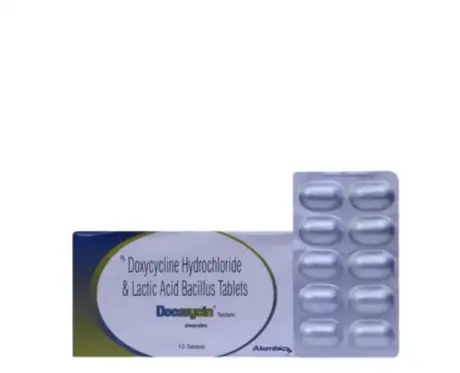 Alembic Docmycin 300 MG (Doxycycline Hydrochloride) for Dogs & Cats, 10 Tablets at ithinkpets.com (1)