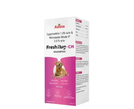 Azista-Fresh-Hug-CM-Flea-and-Tick-Shampoo-for-Dogs-and-Puppies-250-ML-Ithinkpets.com