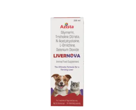 Azista LiverNova Herbal Liver Tonic for Dogs & Cats, 200 ML at ithinkpets.com (1)