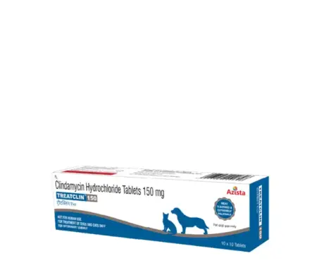 Azista Treatclin 150 MG Clindamycin Tablets for Dogs & Cats, 10 Tablets at ithinkpets.com (1)