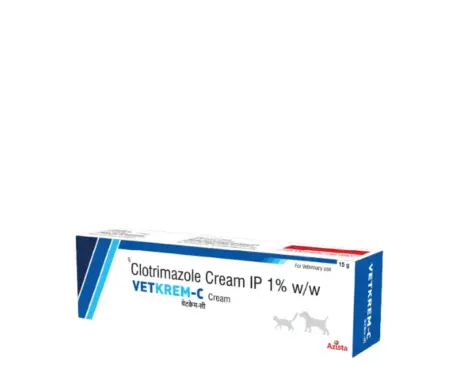 Azista Vet Krem C Antifungal Cream (Clotrimazole) for Dogs & Cats, 15 GM at ithinkpets.com (1)
