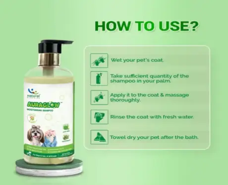 Natural Remedies Auraglow Moisturizing Shampoo for Dogs and Cats, 175 ML at ithinkpets.com (2)