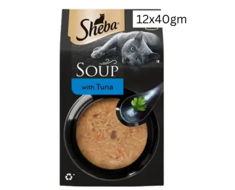 Sheba Soup with Tuna Adult Cat Wet Food, 40 GM Ithinkpets.com