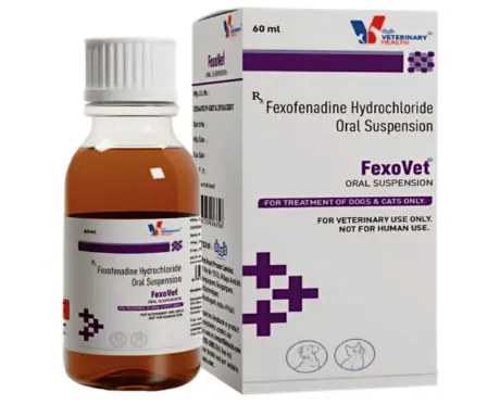 Drools FexoVet Oral Suspension, Allergy Relief for Dogs & Cats, 60 ML at ithinkpets.com (1)