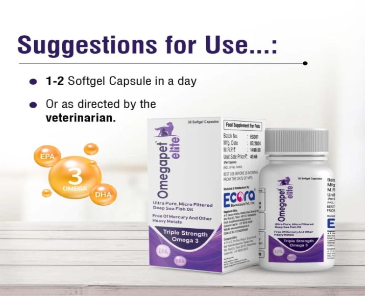 Ecora MPS Omega Pet Elite for Joint, Skin & Heart Health, 30 Softgels Capsules at ithinkpets.com (5)