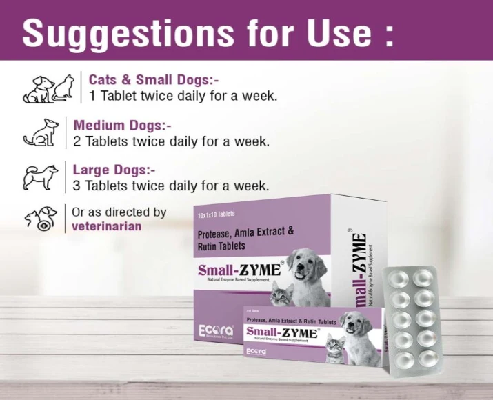 Ecora MPS Small Zyme Tablets for Dogs & Cats, 10 Tablets at ithinkpets.com (4)