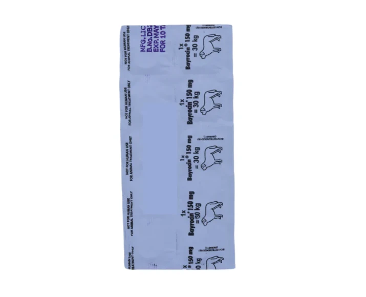 Elanco Bayrocin Tablets 50 MG (Enrofloxacin) for Dogs and Cats, 10 Tablets at ithinkpets.com (4)