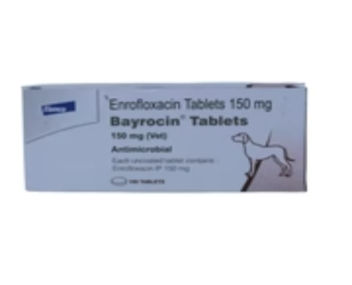 Elanco Bayrocin Tablets 50 MG (Enrofloxacin) for Dogs and Cats, 10 Tablets at ithinkpets.com (5)