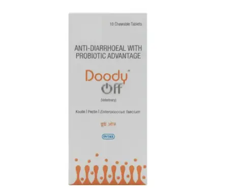 Intas Doody Off Anti-Diarrhoeal Probiotic Chewable Tablets for Dogs & Cats atPetmedicine (1)