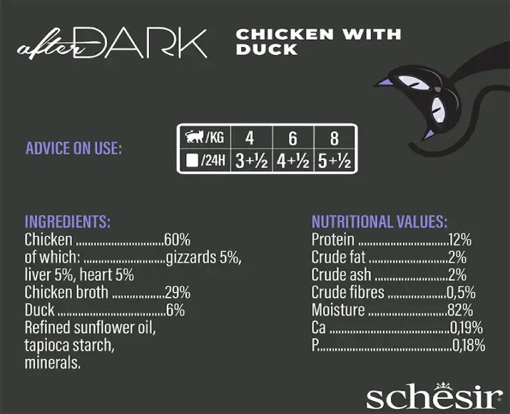 Schesir After Dark Cat Pate Chicken and Duck, 80 GM Ithinpets (1)
