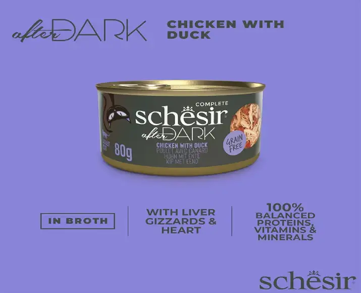 Schesir After Dark Cat Pate Chicken and Duck, 80 GM Ithinpets (1)