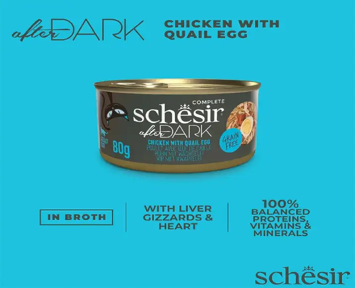 Schesir After Dark Cat Pate Chicken and Quail Egg, 80 GM Ithinkpets (2)