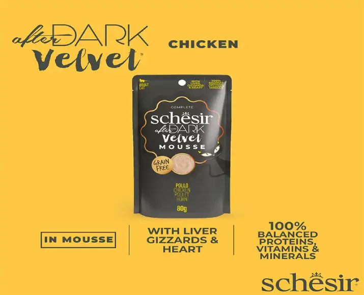 Schesir Cat After Dark Velvet Mousse Chicken, 80 GM Ithinkpets (2)