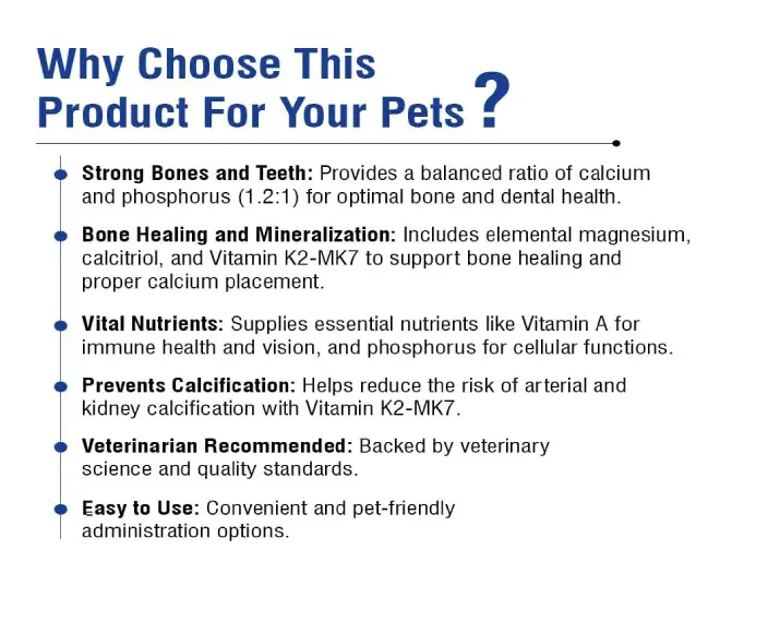 Ecora Calcinex Calcium Tablets for Pets, 60 Tablets Ithinkpets (1)