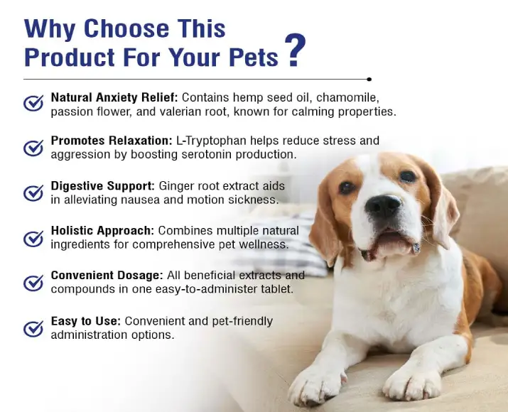 Ecora Calmora Tablets for Pets, Complete Nervine Care,Supports Calming & Stress Relief,30 Tablets Ithinkpets (4)