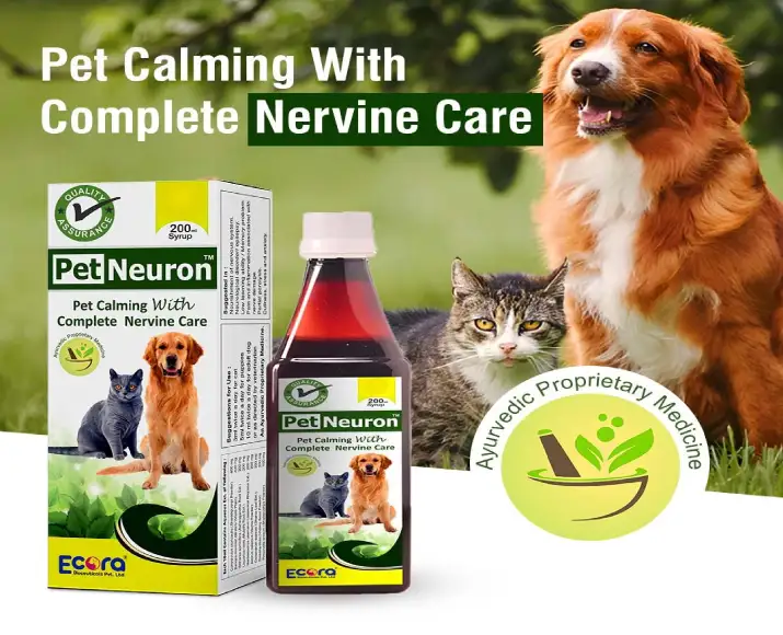 Ecora Pet Neuron Syrup for Dogs & Cats, Nervine Care & Calming Support, 200 ML Ithinkpets (4)