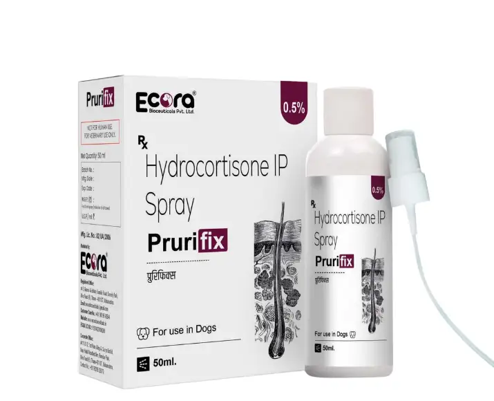Ecora Prurifix Spray for Dogs,Relief from Itching, Redness & Skin Irritation, 50 ML Ithinkpets.com