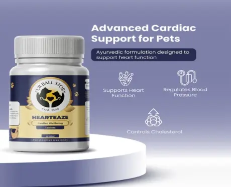 Fur Ball Story Hearteaze for Cardiac Well Being, 60 Tablets at ithinkpets.com (2)