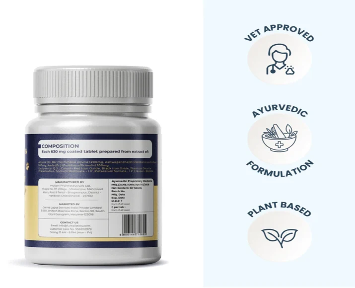 Fur Ball Story Hearteaze for Cardiac Well Being, 60 Tablets at ithinkpets.com (3)