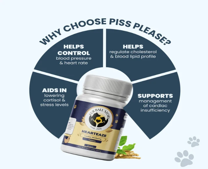 Fur Ball Story Hearteaze for Cardiac Well Being, 60 Tablets at ithinkpets.com (4)