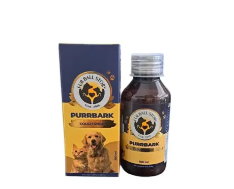 Fur Ball Story Purrbark Cough Syrup, Respiratory Relief for Dogs And Cats, 100 ML at ithinkpets.com (1) (1)