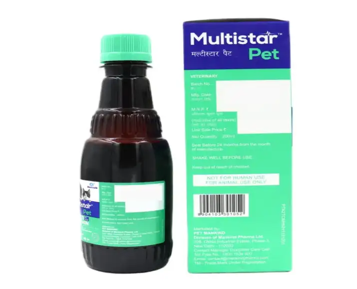 Mankind Multistar Pet Syrup Multivitamin Supplements for Dogs & Cats, 200 ML Ithinkpets (5)