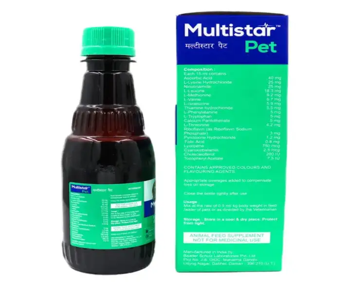 Mankind Multistar Pet Syrup Multivitamin Supplements for Dogs & Cats, 200 ML Ithinkpets (5)