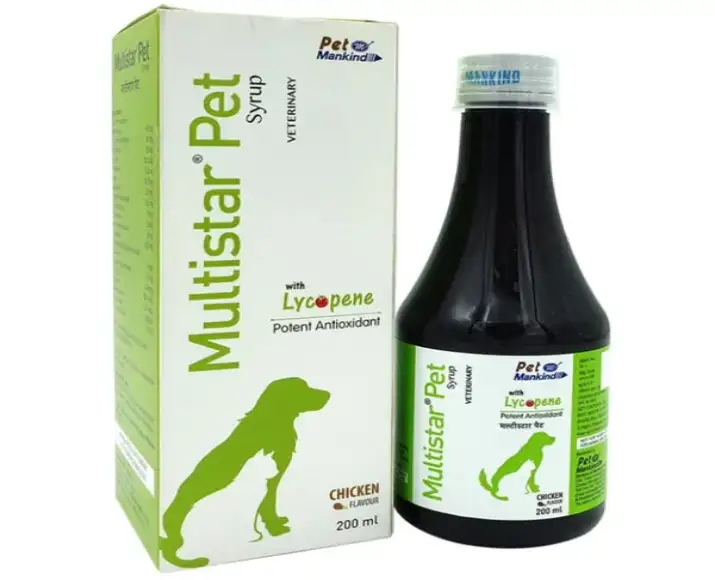 Mankind Multistar Pet Syrup Multivitamin Supplements for Dogs & Cats, 200 ML Ithinkpets (5)