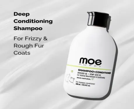 Moe Puppy 2 in 1 Shampoo & Conditioner for Deshedding & Detangling in Dogs & Cats, 2 Sizes at ithinkpets.com (2)