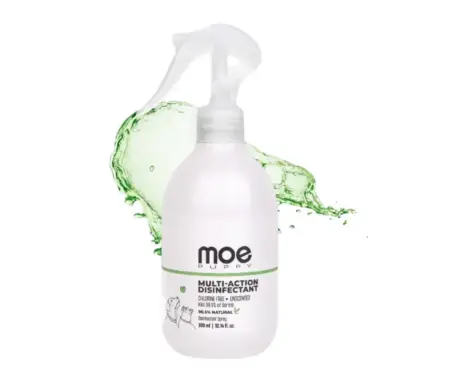 Moe Puppy Multi Action Disinfectant, Pet Safe Disinfectant Spray, 300 ML at ithinkpets.com (1)