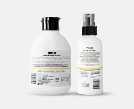 Moe Puppy Tick Spray and Shampoo Combo,Best Tick and flea protection for Dogs and Cats, 2 Products at ithinkpets.com 2