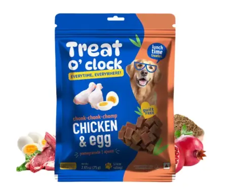 Natural Remedies Treat O Clock Chicken & Egg Dog Treats, High-Protein Snacks for Growth & Energetic Play, 75 GM Ithinkpets (1)