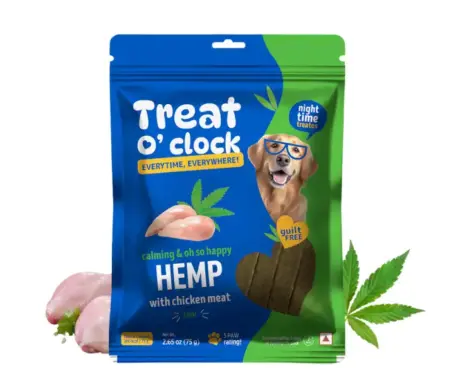 Natural Remedies Treat O Clock Hemp & Tulsi Calming Dog Treats,Stress Relief & Night-Time Snacks, 75 GM Ithinkpets (2)
