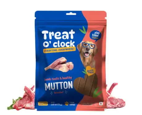 Natural Remedies Treat O Clock Mutton Dog Treats for Brain Health, High Protein Training Snacks for Dogs & Cats ,75 GM Ithinkpets (1)