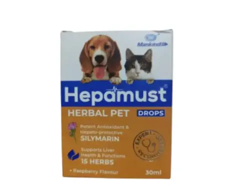 Pet Mankind Hepamust Drops, Herbal Pet Drops, 30 ML Ithinkpets.com
