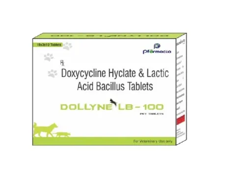 Pfarmacia Dollyne LB 100 MG Tablets for Dogs & Cats, 10 Tablets at ithinkpets.com (1) (1)