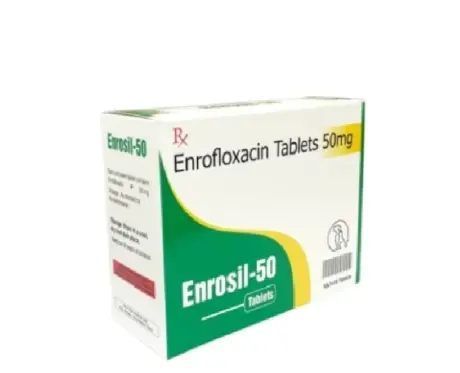 Sihil Enrosil 50 MG Tablets for Dogs, Cats, Birds & Farm Animals, 10 Tablets at ithinkpets.com 1