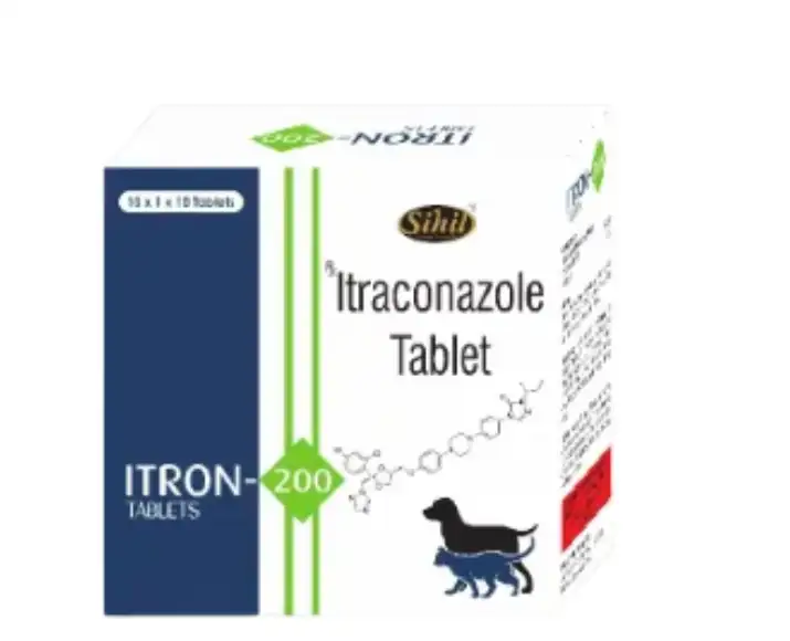 Sihil Itron 200 MG (Itraconazole) Tablets for Dogs, Cats & Small Animals, 10 Tablets Ithinkpets.com