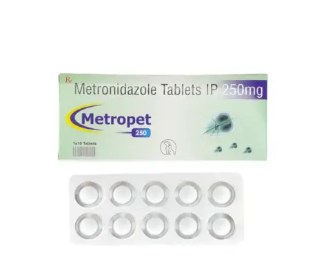 Sihil Metropet 250 MG Metronidazole Tablets for Dogs & Cats, 10 Tablets Ithinkpets (1)