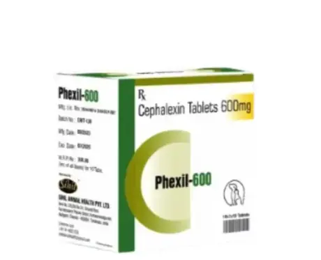 Sihil Phexil 600 MG (Cephalexin) Tablets for Dogs & Cats, 10 Tablets Ithinkpets.com