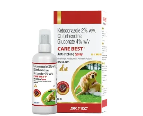 Skyec Carebest Spray Anti Itching for Dogs and Cats, 100 ML at ithinkpets.com (1) (1)