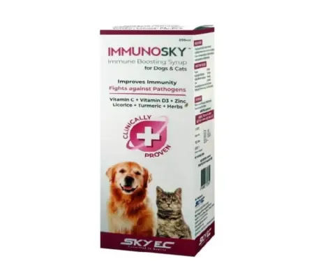Skyec Immunosky Syrup, Immunity Booster for Dogs & Cats, 200 ML at ithinkpets.com (1) (1)